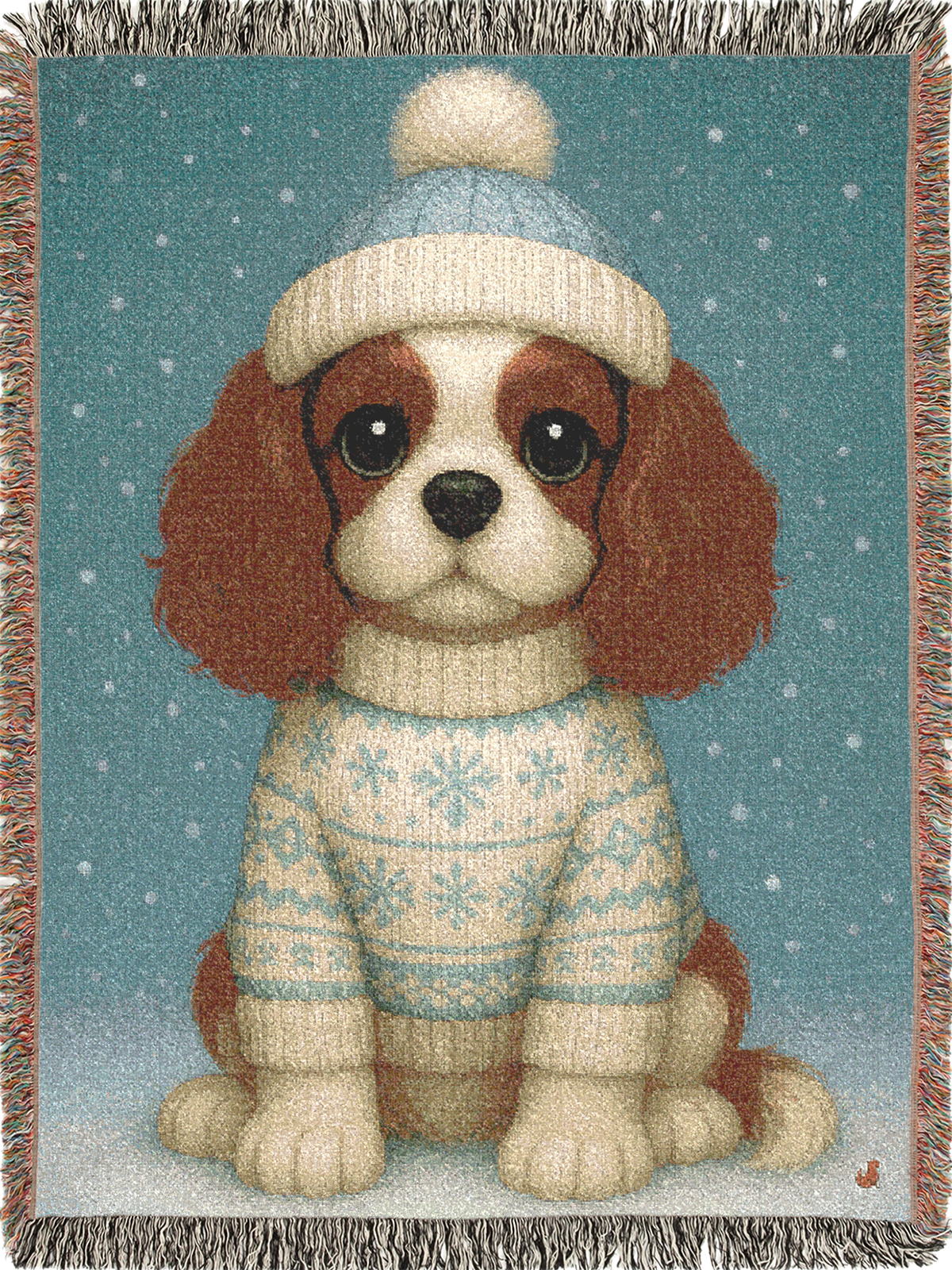 Cavy Comfort Themed Woven Blanket, Blenheim