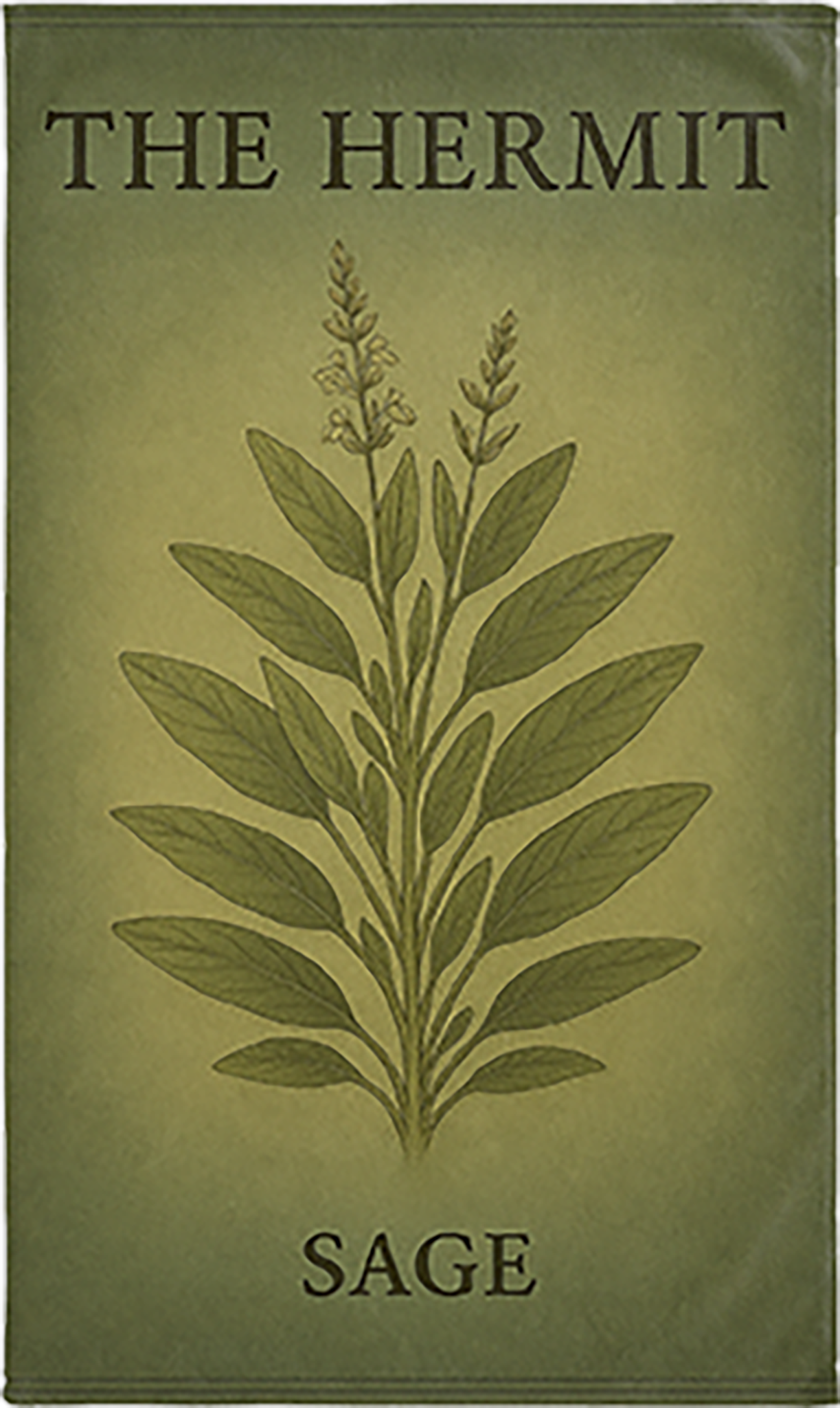 The Hermit, Sage Botanical Hand Towel