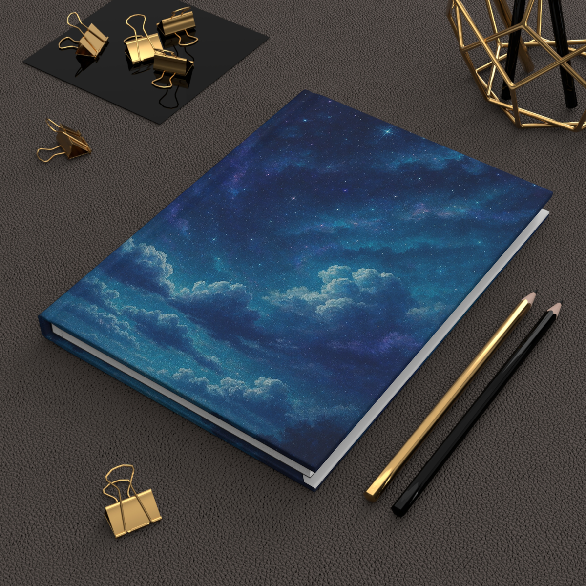 Aquarian Skies Hardcover Journal, Ruled Line
