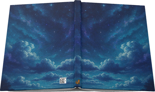 Aquarian Skies Hardcover Journal, Ruled Line