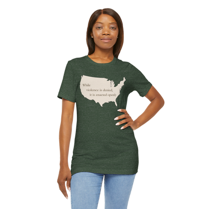 Witness Tee, While Violence Is Denied