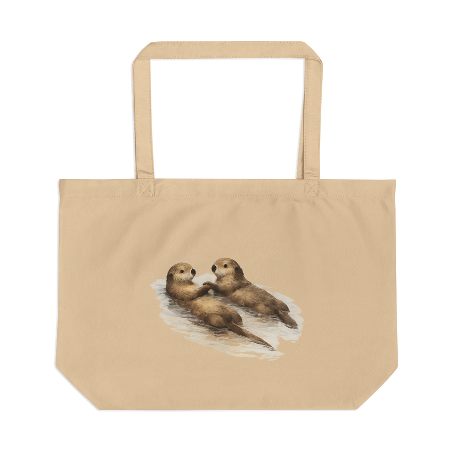 Coastal Otter Couple Tote, Large