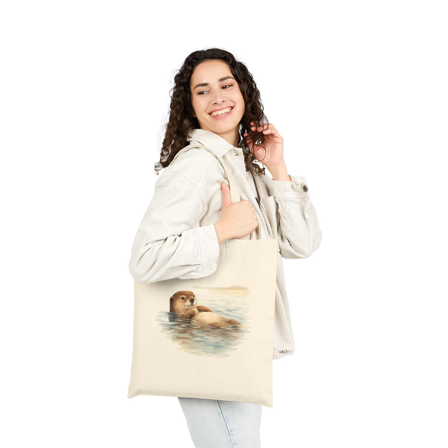 Coastal Otter Canvas Eco-Friendly Tote