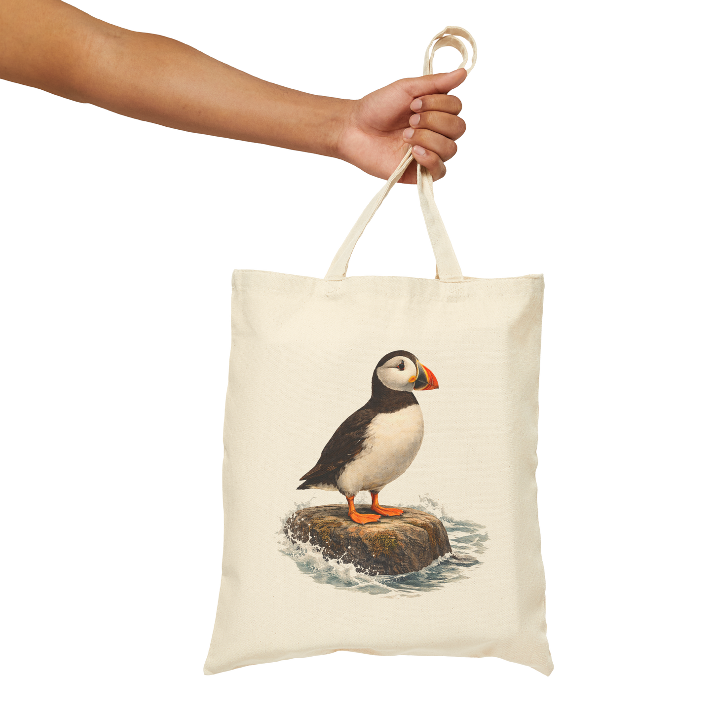 Coastal Puffin Canvas Eco-Friendly Tote