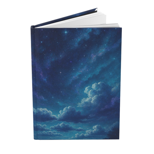 Aquarian Skies Hardcover Journal, Ruled Line