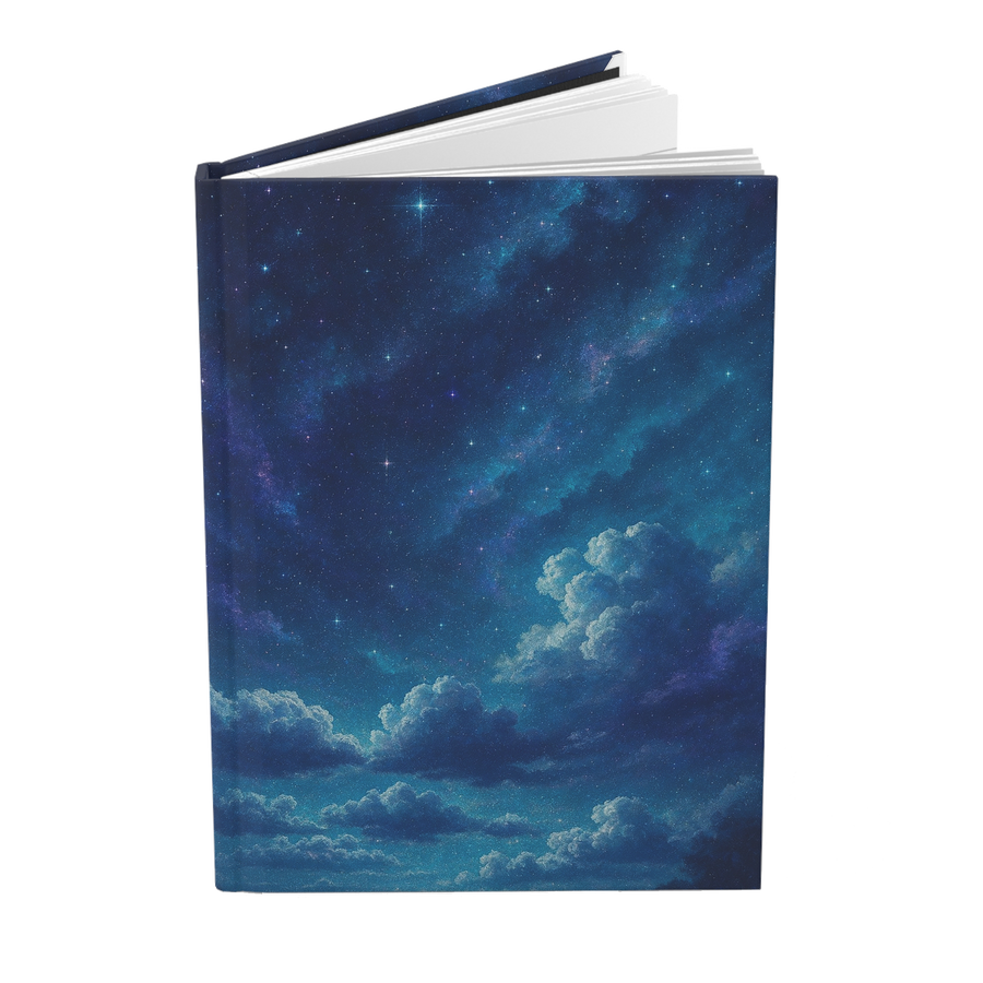 Aquarian Skies Hardcover Journal, Ruled Line