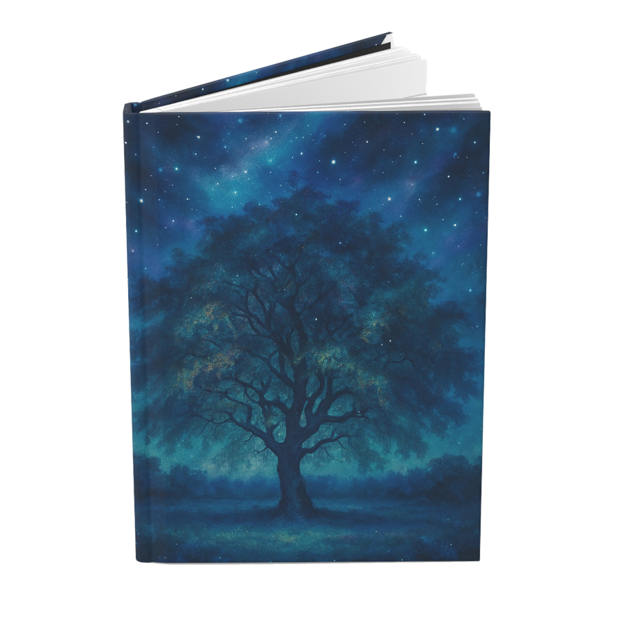 Starry Night Tree Hardcover Journal, Ruled Line