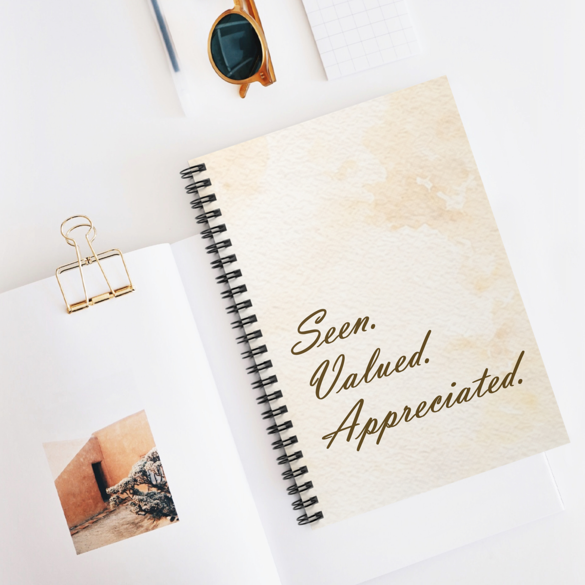 Seen. Valued. Appreciated. — Spiral Notebook