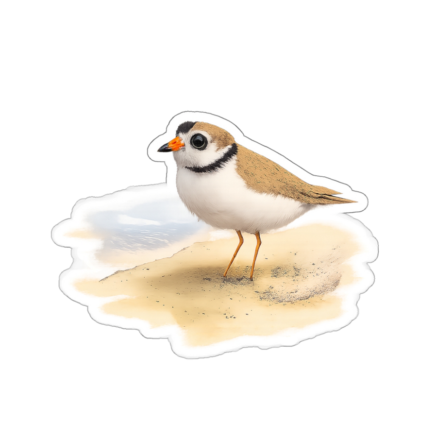 Pippin the Plover, Matte Vinyl Die-Cut Sticker