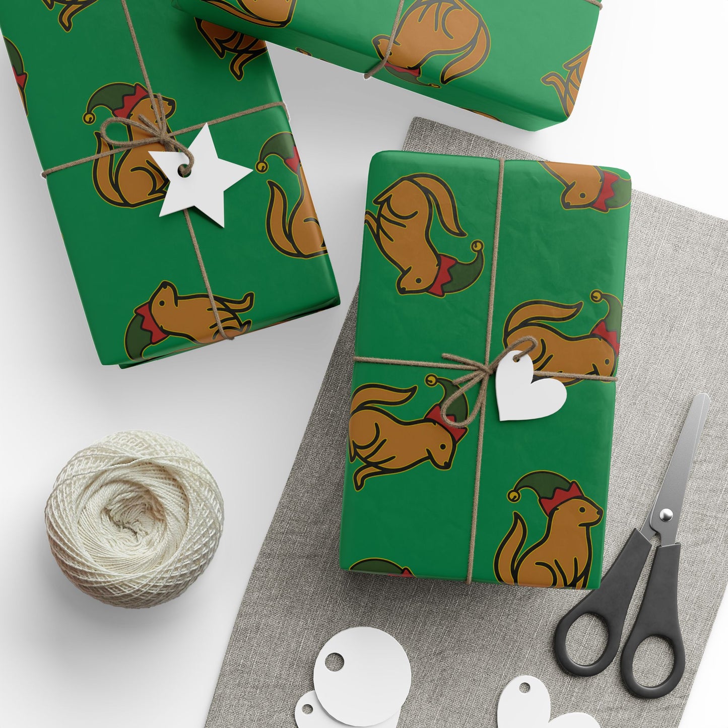 Otter Pattern Wrapping Paper — Elf Otter Gift Wrap for Otter Lovers
