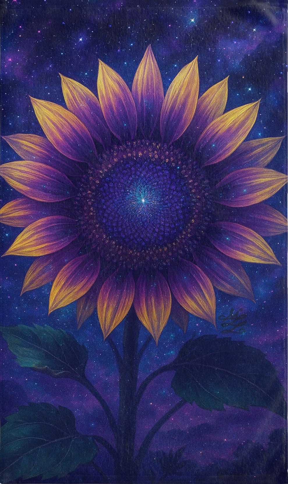 Nebula Bloom – Celestial Hand Towel