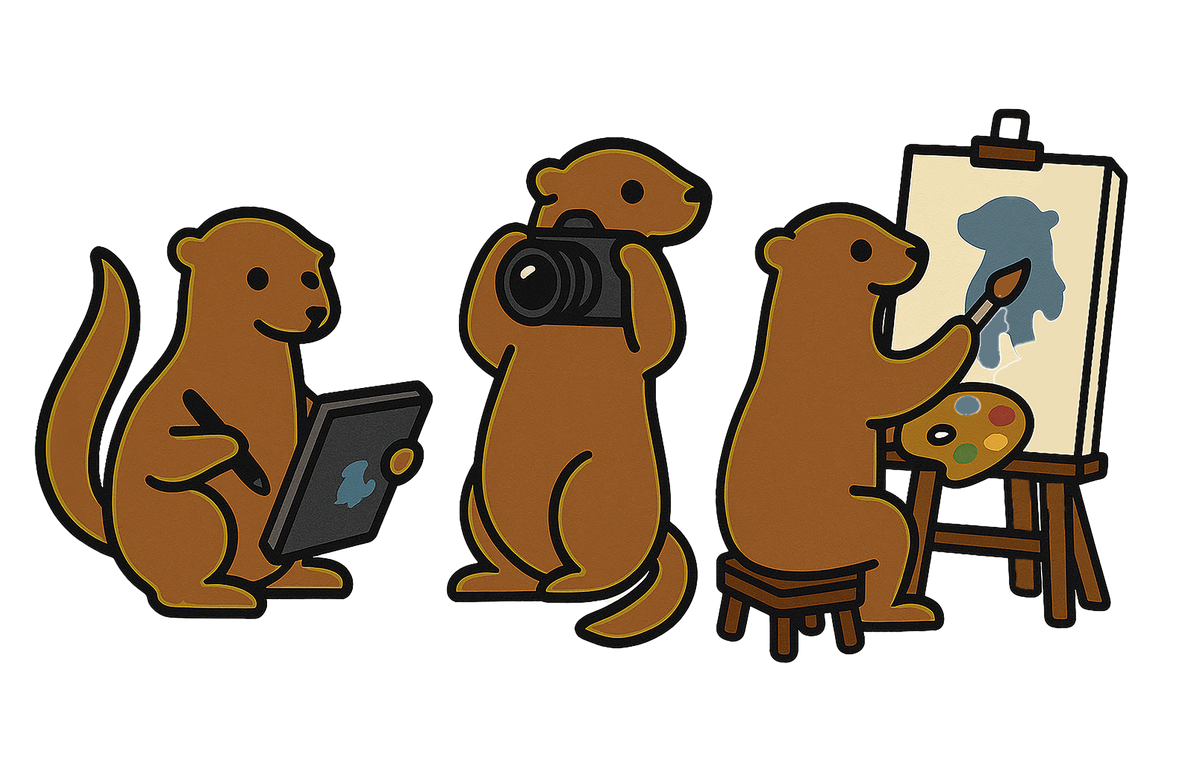 Otter Designs artwork and objects