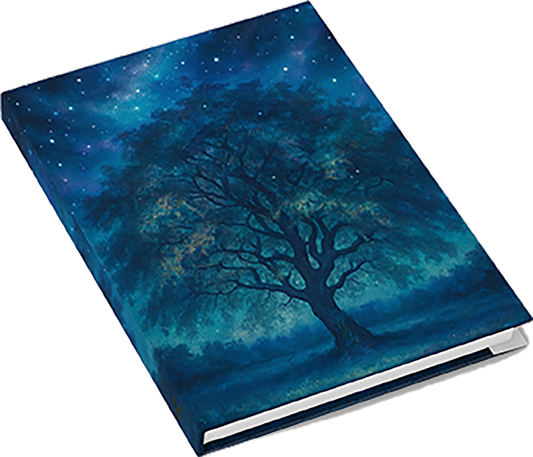 Starry Night Tree Hardcover Journal, Ruled Line